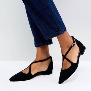 NWOT | ASOS Faux Suede Flat Shoes